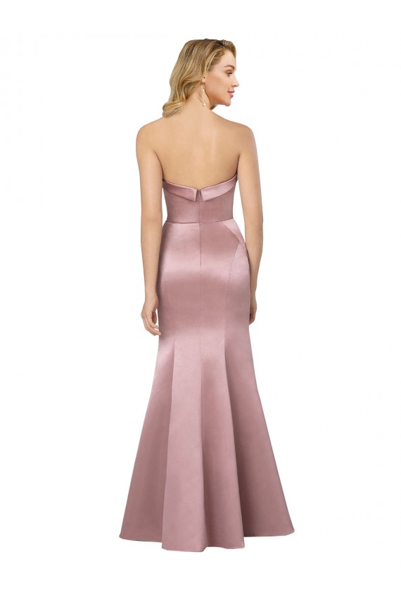 Azul Céu Claro Sem alças Sem Mangas Lombar Bainha Vestidos de Madrinha / Vestidos de Noite / Vestidos de Festa Online