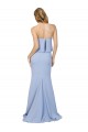 Azul Céu Claro Sem alças Sem Mangas Lombar Linha A Vestidos de Madrinha / Vestidos de Noite / Vestidos de Festa Online