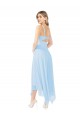 Azul Céu Claro Decote V Sem Mangas Buraco da fechadura Linha A Vestidos de Madrinha / Vestidos de Cocktail / Vestidos de Homecoming Online