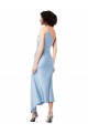 Azul Céu Claro Um Ombro Sem Mangas Linha A Vestidos de Madrinha / Vestidos de Noite / Vestidos de Festa Online