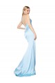 Azul Céu Claro Decote V Sem Mangas Sereia Vestidos de Madrinha / Vestidos de Noite / Vestidos de Festa Online