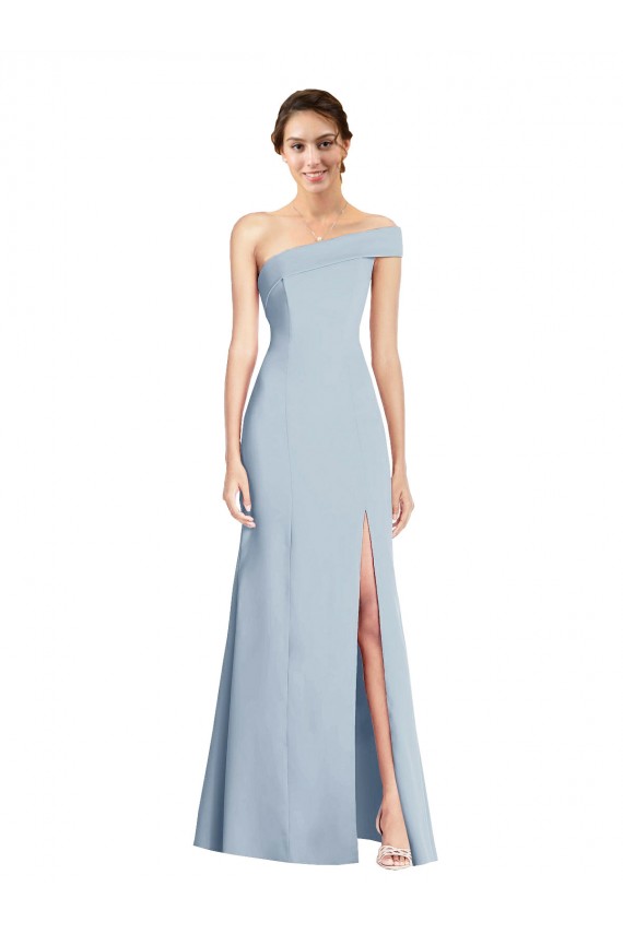 Azul Céu Claro Fora do Ombro Sem Mangas Trombeta Vestidos de Madrinha / Vestidos de Noite / Vestidos de Festa Online
