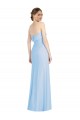Azul Céu Claro Sem alças Sem Mangas Lombar Trombeta Vestidos de Madrinha / Vestidos de Noite Online