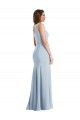 Azul Céu Claro Um Ombro Sem Mangas Trombeta Vestidos de Madrinha / Vestidos de Noite / Vestidos de Festa Online