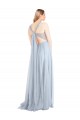Azul Céu Claro Amor Sem Mangas Linha A Vestidos de Madrinha Online