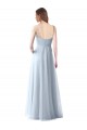 Azul Céu Claro Decote V Sem Mangas Linha A Vestidos de Festa / Vestidos de Madrinha Online