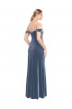 Azul Empoeirado Sem alças Sem Mangas Linha A Vestidos de Madrinha / Vestidos de Festa Online