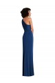 Azul Real Um Ombro Sem Mangas Bainha Vestidos de Madrinha / Vestidos de Festa Online