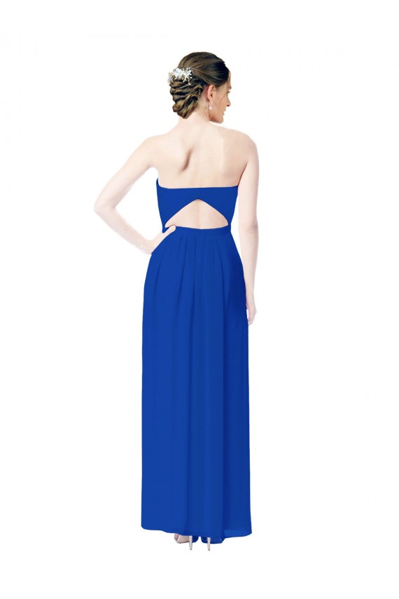 Azul Real Amor Sem Mangas Abrir de volta Bainha Vestidos de Madrinha Online