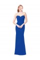 Azul Real Amor Sem Mangas Linha A Vestidos de Festa Online