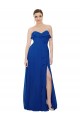 Azul Real Sem alças Sem Mangas Linha A Vestidos de Festa / Vestidos de Madrinha Online