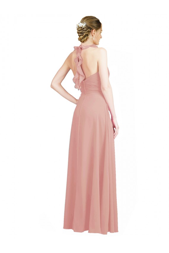 Bliss Amor Sem Mangas Buraco da fechadura Linha A Vestidos de Madrinha Online