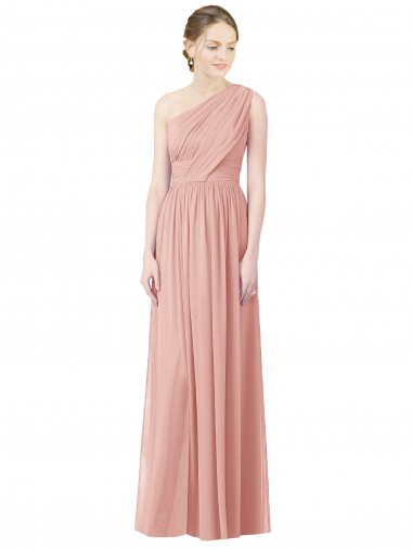 Bliss Um Ombro Sem Mangas Linha A Vestidos de Madrinha Online
