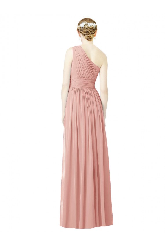 Bliss Um Ombro Sem Mangas Linha A Vestidos de Madrinha Online