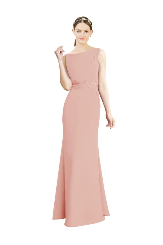 Bliss Decote Alto Sem Mangas Sereia Vestidos de Madrinha Online