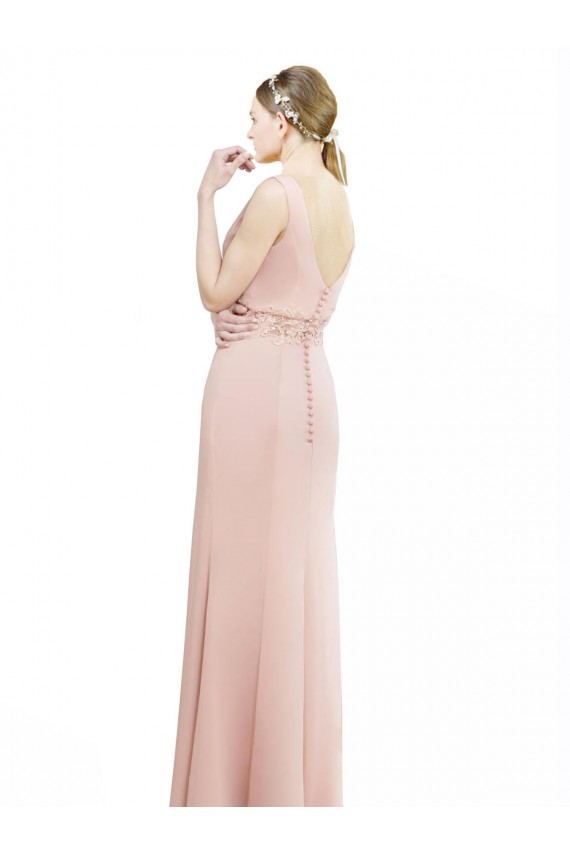 Bliss Decote Alto Sem Mangas Sereia Vestidos de Madrinha Online