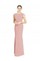 Bliss Decote Alto Mangas Curtas Sereia Vestidos de Madrinha Online