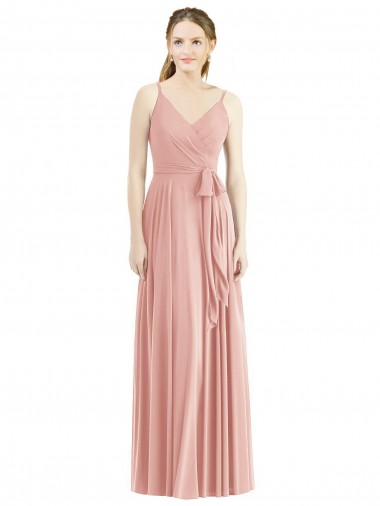 Bliss Decote V Sem Mangas Linha A Vestidos de Madrinha Online