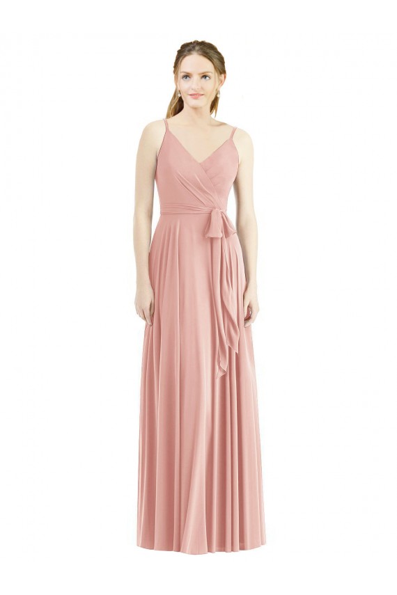 Bliss Decote V Sem Mangas Linha A Vestidos de Madrinha Online