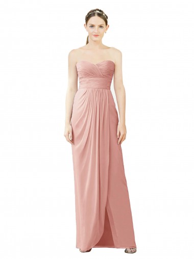 Bliss Sem alças Sem Mangas Linha A Alto Baixo, Vestidos de Madrinha Online
