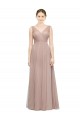 Blush Decote V Sem Mangas Linha A Vestidos de Madrinha Online