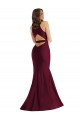 Borgonha Decote V Sem Mangas Abrir de volta Sereia Vestidos de Madrinha / Vestidos de Noite / Vestidos de Festa Online