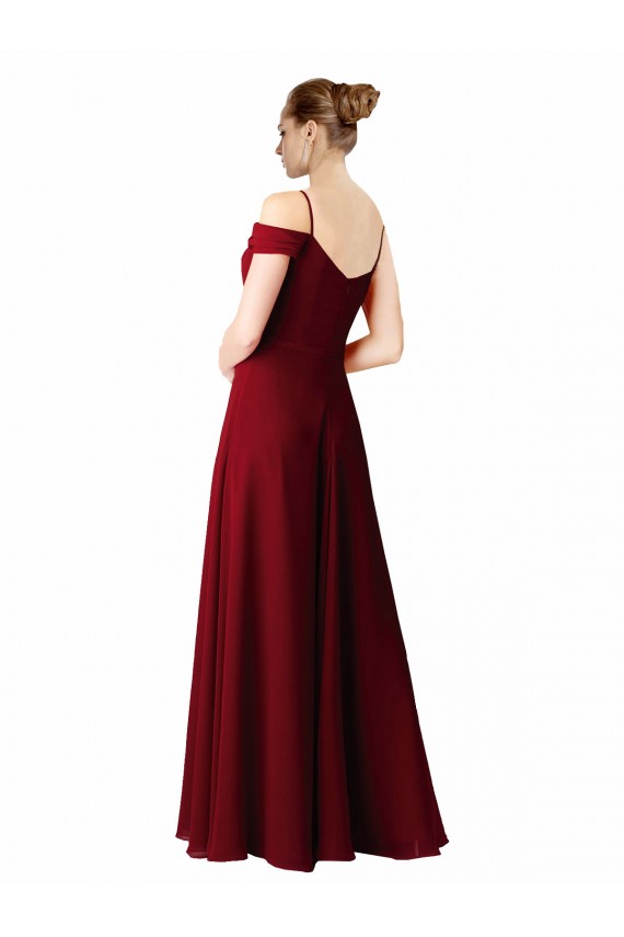 Borgonha Amor Sem Mangas Linha A Vestido de Madrinha / Vestido de Noite Online