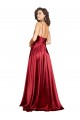 Borgonha Decote Capuz Sem Mangas Lombar Linha A Vestidos de Madrinha / Vestidos de Noite / Vestidos de Festa Online