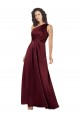 Borgonha Um Ombro Sem Mangas Linha A Vestidos de Madrinha / Vestidos de Noite / Vestidos de Festa Online