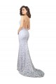 Branco Decote Alto Sem Mangas Criss Cruz Bainha Vestidos de Noiva Online
