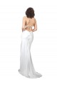 Branco Decote Capuz Sem Mangas Criss Cruz Bainha Vestidos de Noiva Online