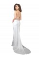 Branco Decote Capuz Sem Mangas Criss Cruz Bainha Longo Vestidos de Noiva Online