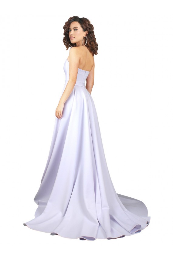 Branco Amor Sem Mangas Linha A Longo Vestidos de Noiva Online