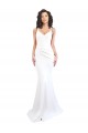 Branco Decote Alto Sem Mangas Lombar Sereia Longo Vestidos de Madrinha / Vestidos de Noite / Vestidos de Festa Online