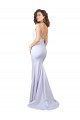 Branco Decote Alto Sem Mangas Lombar Sereia Vestidos de Noiva Online
