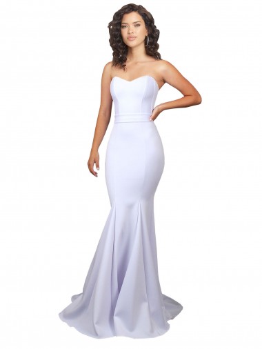 Branco Decote Alto Sem Mangas Sereia Vestidos de Noiva Online