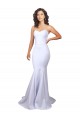 Branco Decote Alto Sem Mangas Sereia Vestidos de Noiva Online