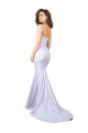 Branco Decote Alto Sem Mangas Sereia Vestidos de Noiva Online