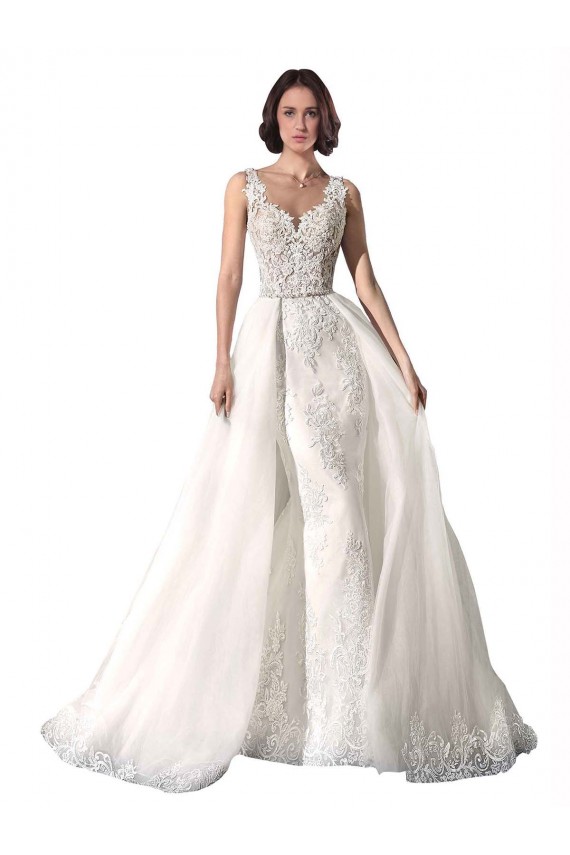 Branco Amor Sem Mangas Sereia Vestidos de Noiva Online