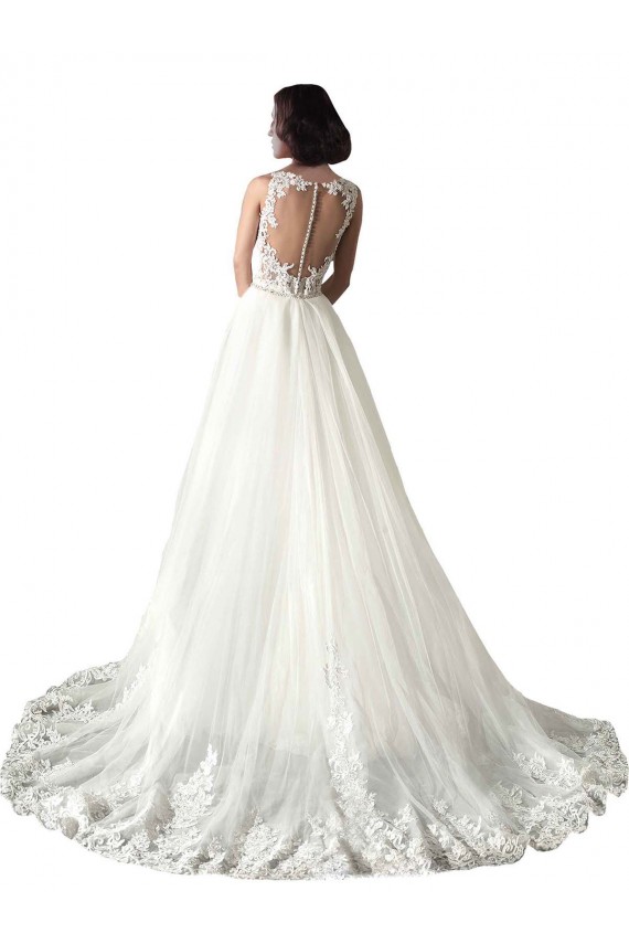 Branco Amor Sem Mangas Sereia Vestidos de Noiva Online
