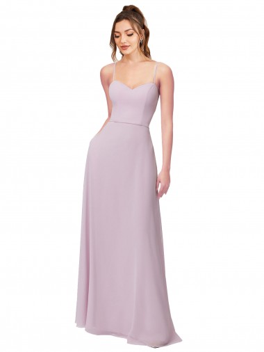 Brilho Rosa Amor Sem Mangas Linha A Vestidos de Madrinha Online