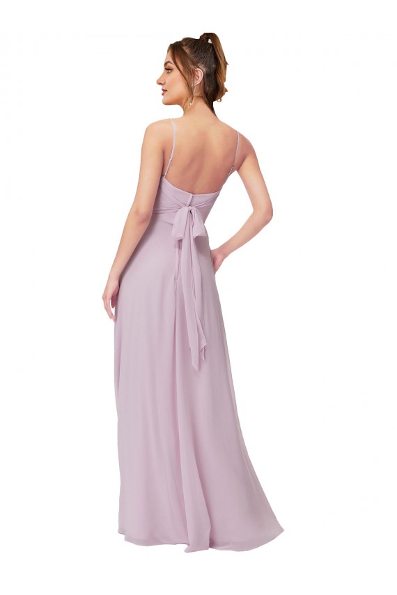 Brilho Rosa Amor Sem Mangas Linha A Vestidos de Madrinha Online