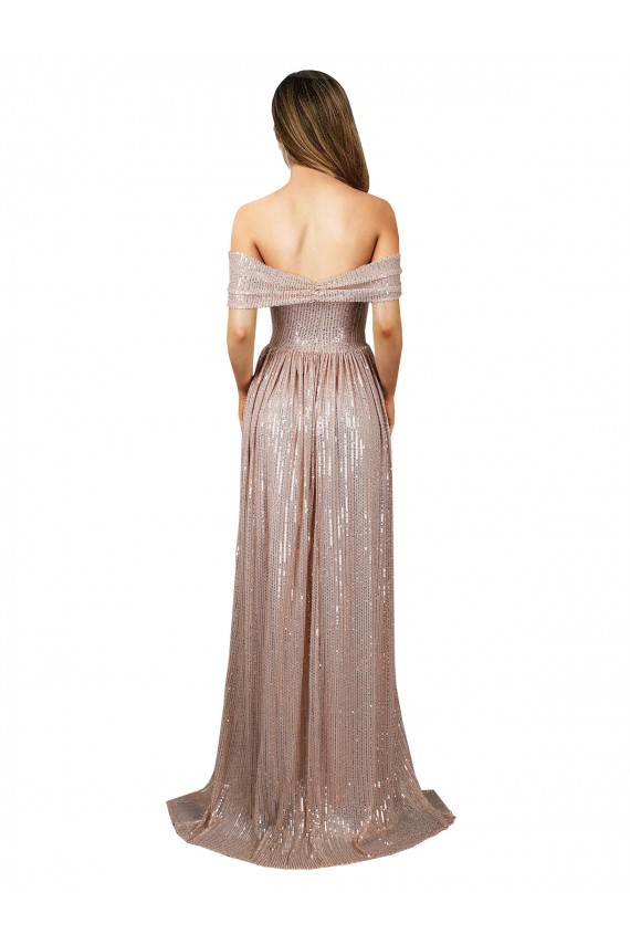 Champanhe Sem alças Sem Mangas Linha A Vestidos de Madrinha / Vestidos de Noite / Vestidos de Festa Online