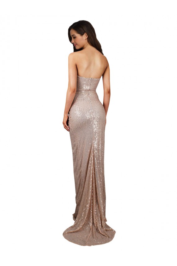 Champanhe Colher Sem Mangas Lombar Sereia Vestidos de Madrinha / Vestidos de Noite / Vestidos de Festa Online