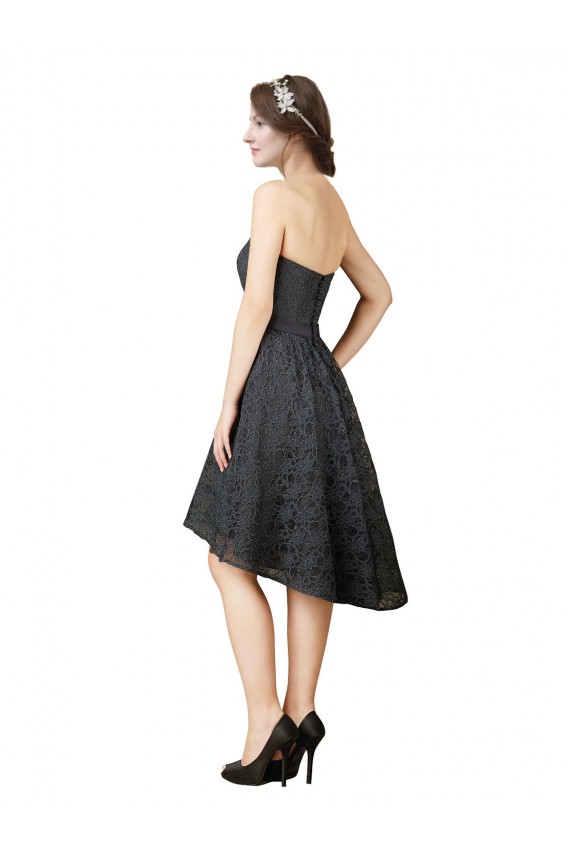 Cinza Ardósia Amor Sem Mangas Linha A Vestidos de Madrinha / Vestidos de Cocktail / Vestidos de Homecoming Online