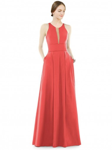 Firecracker Decote Joia Sem Mangas Linha A Vestidos de Madrinha Online