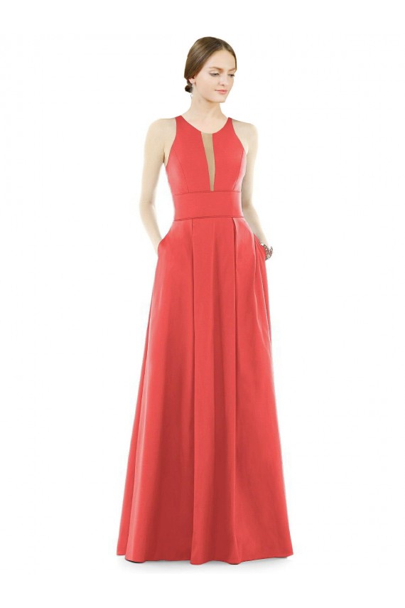 Firecracker Decote Joia Sem Mangas Linha A Vestidos de Madrinha Online