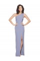 Fumo Azul Um Ombro Sem Mangas Bainha Vestidos de Madrinha / Vestidos de Noite / Vestidos de Festa Online