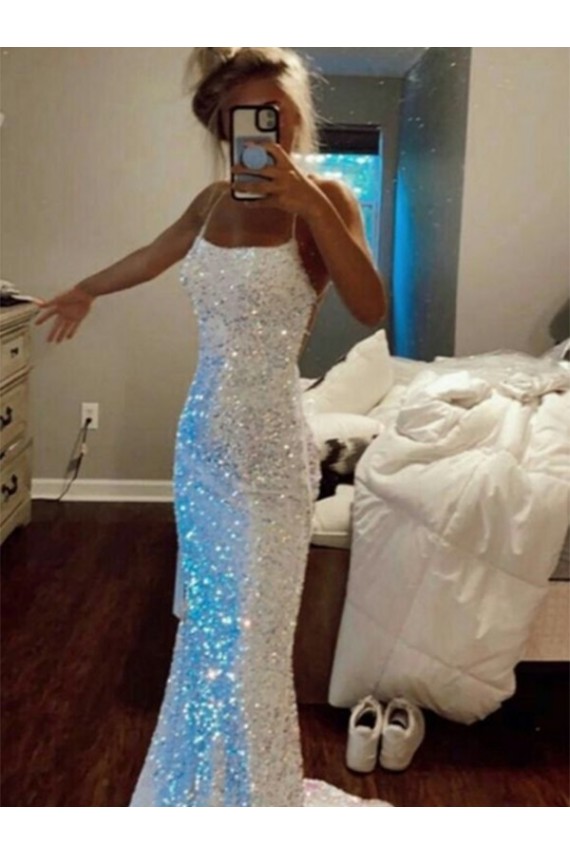  Alças finas Sem Mangas Bainha Vestidos de Festa Online