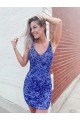  Decote V Sem Mangas Bainha Curto Vestido de Festa / Vestido de Madrinha Online